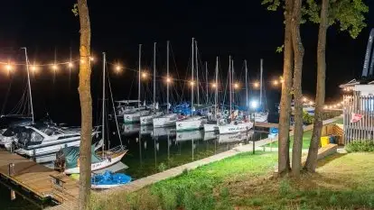 Zdjęcia nocne w porcie Ruciane Park