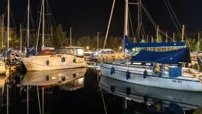 Noc w porcie Keja w Węgorzewie, sierpień 2021 - zdjęcie 2