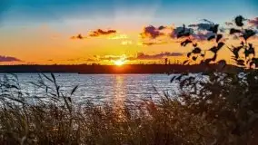 Zachód słońca nad jeziorem Kirsajty, wrzesień 2021 r. - zdjęcie 1