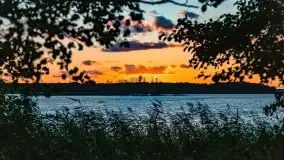 Zachód słońca nad jeziorem Kirsajty, wrzesień 2021 r. - zdjęcie 12