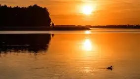 Ognisty zachód przy porcie Ognisty Ptak, jezioro Święcajty - zdjęcie 13