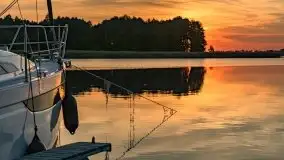 Ognisty zachód przy porcie Ognisty Ptak, jezioro Święcajty - zdjęcie 11