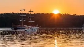 Zachód słońca nad jeziorem Mikołajskim z Chopinem w tle - zdjęcie 1