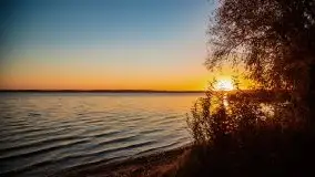 Zachód słońca, Giżycko, jezioro Niegocin, październik 2021 r. - zdjęcie 18