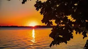 Zachód słońca, Giżycko, jezioro Niegocin, październik 2021 r. - zdjęcie 26