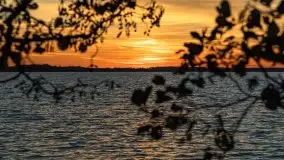 Zachód słońca nad jeziorem Dargin, październik 2021 - zdjęcie 22