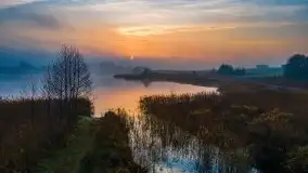 Wschód słońca nad jeziorami Niegocin i Grajewko w Bystrym - zdjęcie 1