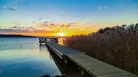 Wschód słońca nad jeziorem Święcajty, listopad 2021 r. - zdjęcie 1