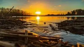 Wschód słońca nad jeziorem Święcajty, listopad 2021 r. - zdjęcie 13