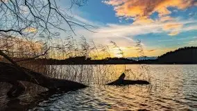 Zachód słońca nad jeziorem Tajty, widoczny z Pięknej Góry - zdjęcie 18