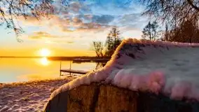 Grudniowy wschód słońca nad jeziorem Niegocin - zdjęcie 19