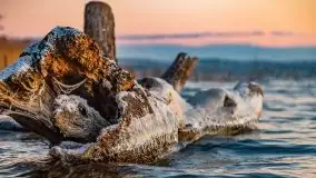 Zachód słońca nad jeziorem Święcajty, grudzień 2021 r. - zdjęcie 12