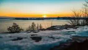 Zachód słońca nad jeziorem Święcajty, grudzień 2021 r. - zdjęcie 9