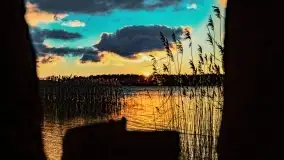 Grudniowy zachód słońca nad jeziorem Kisajno 2021 - zdjęcie 17