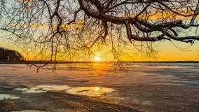 Wschód słońca nad jeziorem Łabap w Radziejach - zdjęcie 34