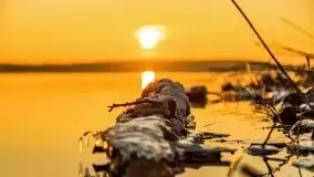 Styczniowy zachód słońca nad jeziorem Święcajty, 2022 r. - zdjęcie 11