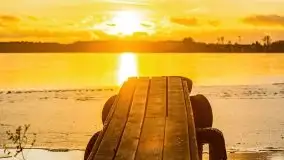 Zachód słońca nad jeziorem Bocznym, styczeń 2022 - zdjęcie 16