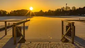 Wschód słońca w Strandzie nad jeziorem Kisajno - zdjęcie 4