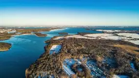 Wschód słońca nad Giżyckiem i jeziorami Niegocin i Kisajno z drona - zdjęcie 37