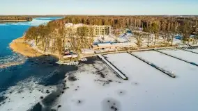 Wschód słońca nad Giżyckiem i jeziorami Niegocin i Kisajno z drona - zdjęcie 22