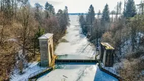 Jaz walcowy na kanale mazurskim, śluza Guja Piaski - zdjęcie 30