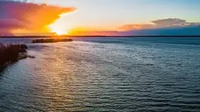 Zachód słońca nad jeziorem Niegocin, Bystry, luty 2021 - zdjęcie 14