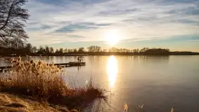 Zachód słońca nad jeziorem Harsz w Harszu - zdjęcie 1