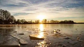 Zachód słońca nad jeziorem Harsz w Harszu - zdjęcie 28