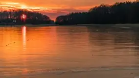 Marcowy zachód słońca nad jeziorem Kisajno - zdjęcie 23