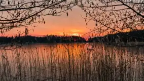Marcowy zachód słońca nad jeziorem Kisajno - zdjęcie 16