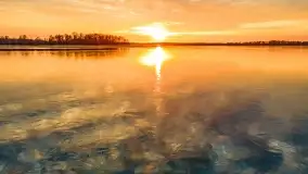 Zachód słońca nad jeziorem Dobskim, marzec 2022 r. - zdjęcie 38