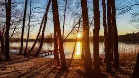 Zachód słońca nad jeziorem Krzywa Kuta - zdjęcie 9