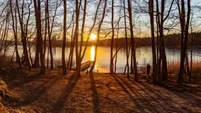 Zachód słońca nad jeziorem Krzywa Kuta - zdjęcie 28