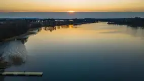 Zachód słońca nad jeziorem Tajty w Wilkasy Zalesie - zdjęcie 5