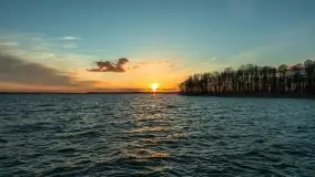 Zachód słońca nad jeziorem Dargin, przystań u Mielnika - zdjęcie 45