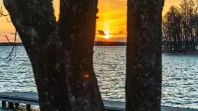 Zachód słońca nad jeziorem Dargin, przystań u Mielnika - zdjęcie 46
