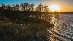 Zachód słońca nad jeziorem Dejguny, marzec 2022 r. - zdjęcie 53