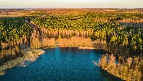 Zachód słońca nad jeziorem Dejguny, marzec 2022 r. - zdjęcie 3