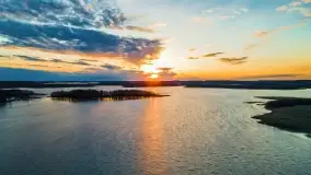 Zachód słońca nad jeziorem Stręgiel - zdjęcie 17