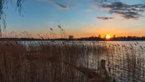 Zachód słońca nad jeziorem Boczne, widoczny z Rydzewa - zdjęcie 20