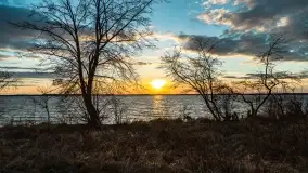 Zachód słońca nad jeziorem Dobskim, kwiecień 2022 - zdjęcie 7