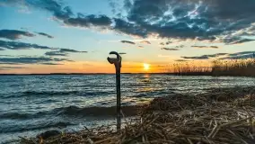 Zachód słońca nad jeziorem Dobskim, kwiecień 2022 - zdjęcie 29