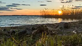 Zachód słońca nad jeziorem Dobskim, kwiecień 2022 - zdjęcie 18