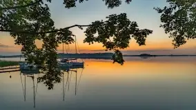 Wschód słońca nad jeziorem Mamry, Stanica Wodna Kietlice, czerwiec 2022 - zdjęcie 56