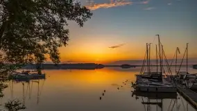 Wschód słońca nad jeziorem Mamry, Stanica Wodna Kietlice, czerwiec 2022 - zdjęcie 9