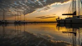 Wschód słońca nad jeziorem Mamry, Stanica Wodna Kietlice, czerwiec 2022 - zdjęcie 65