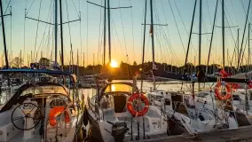 Zachód słońca w porcie AZS Wilkasy - zdjęcie 2