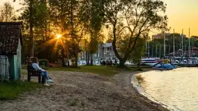 Zachód słońca w porcie AZS Wilkasy - zdjęcie 34