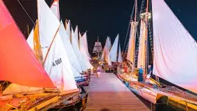 Nocne zdjęcia z XXIII zlotu klubu Jacht Oldtimet, Stranda, sierpień 2022 - zdjęcie 42