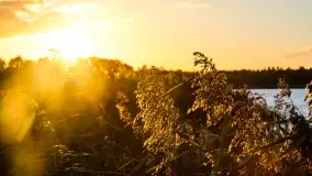 Jesienny zachód słońca nad jeziorem Mój, październik 2022 - zdjęcie 2